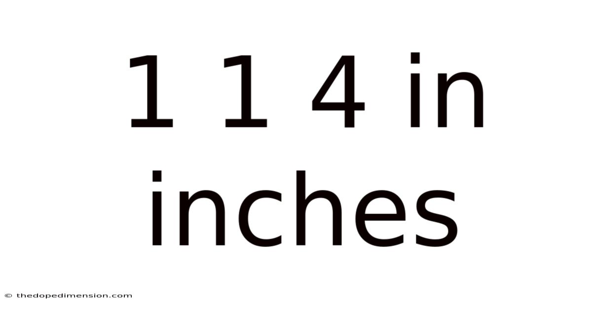 1 1 4 In Inches