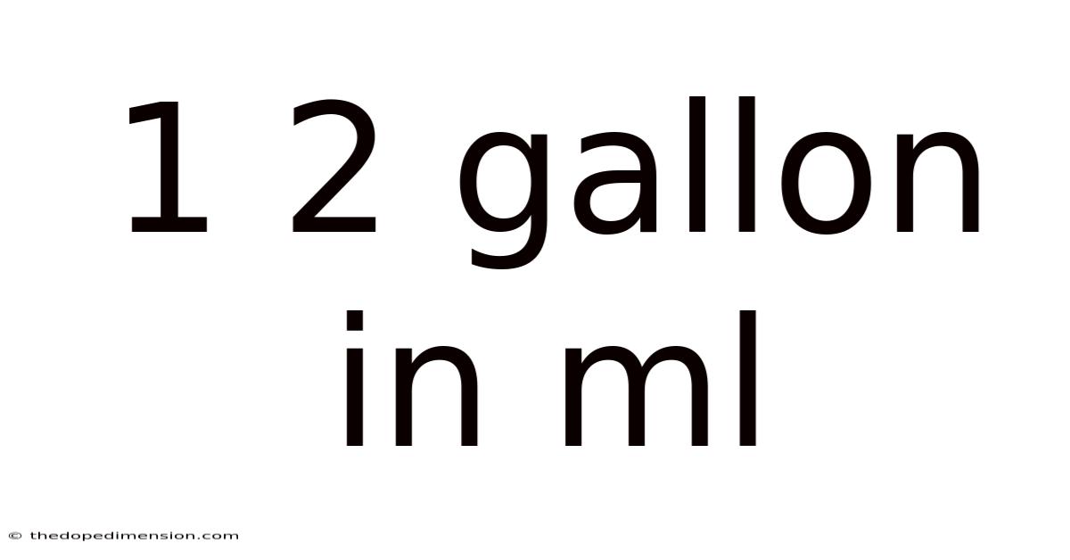 1 2 Gallon In Ml
