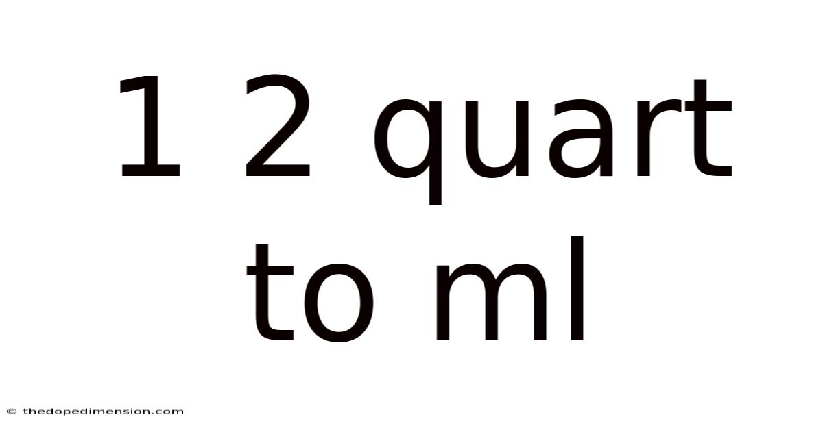 1 2 Quart To Ml