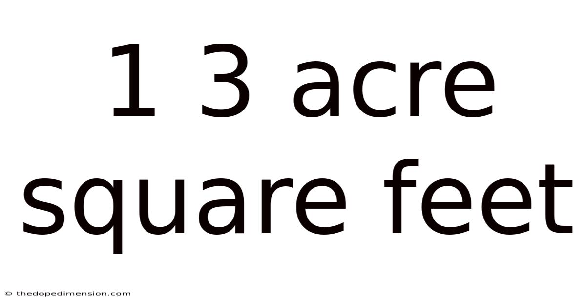 1 3 Acre Square Feet