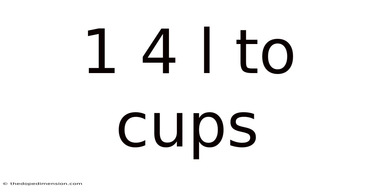 1 4 L To Cups