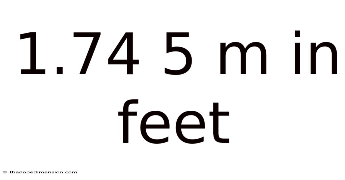 1.74 5 M In Feet