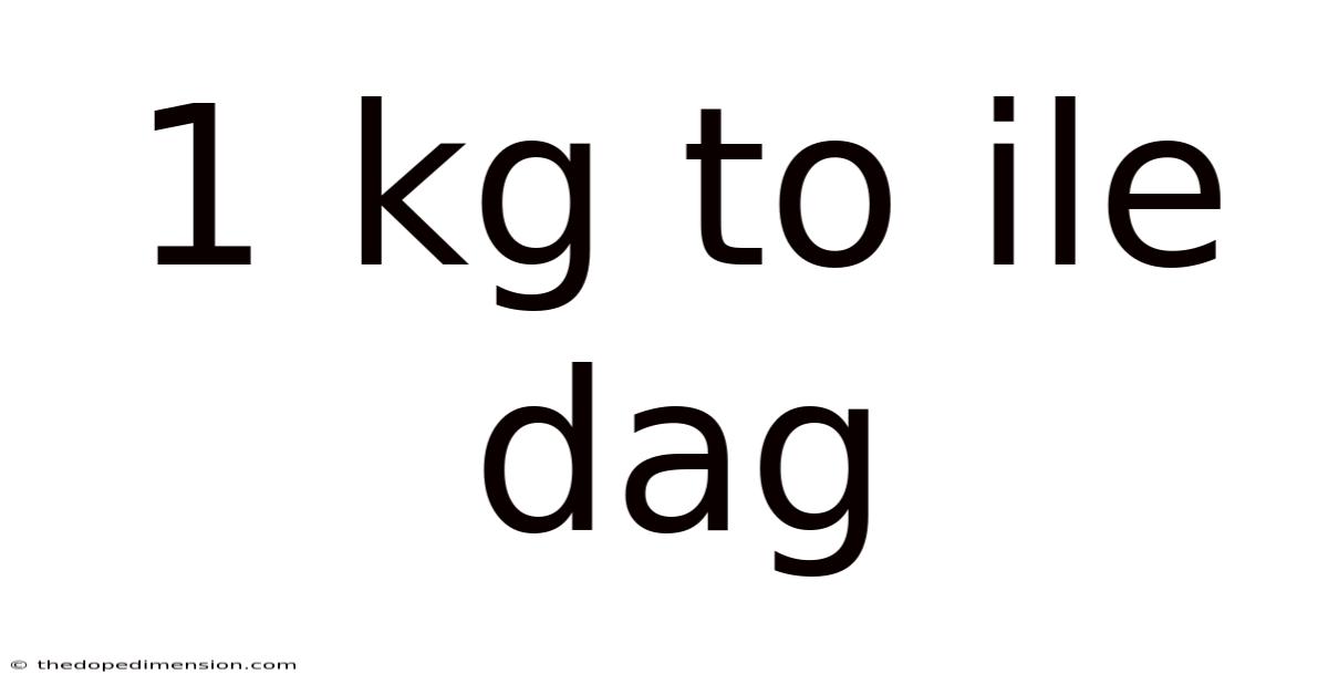1 Kg To Ile Dag