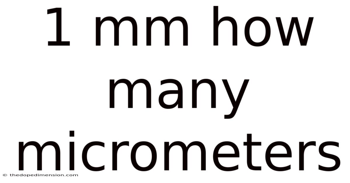 1 Mm How Many Micrometers