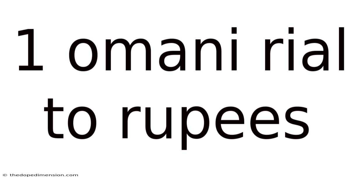 1 Omani Rial To Rupees