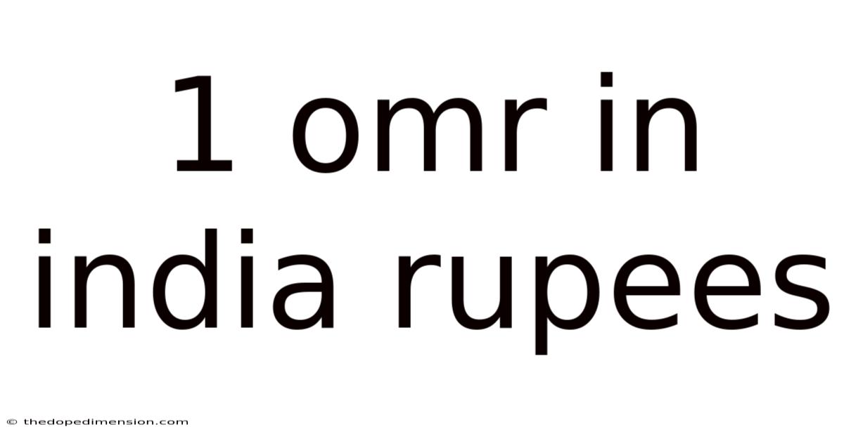 1 Omr In India Rupees