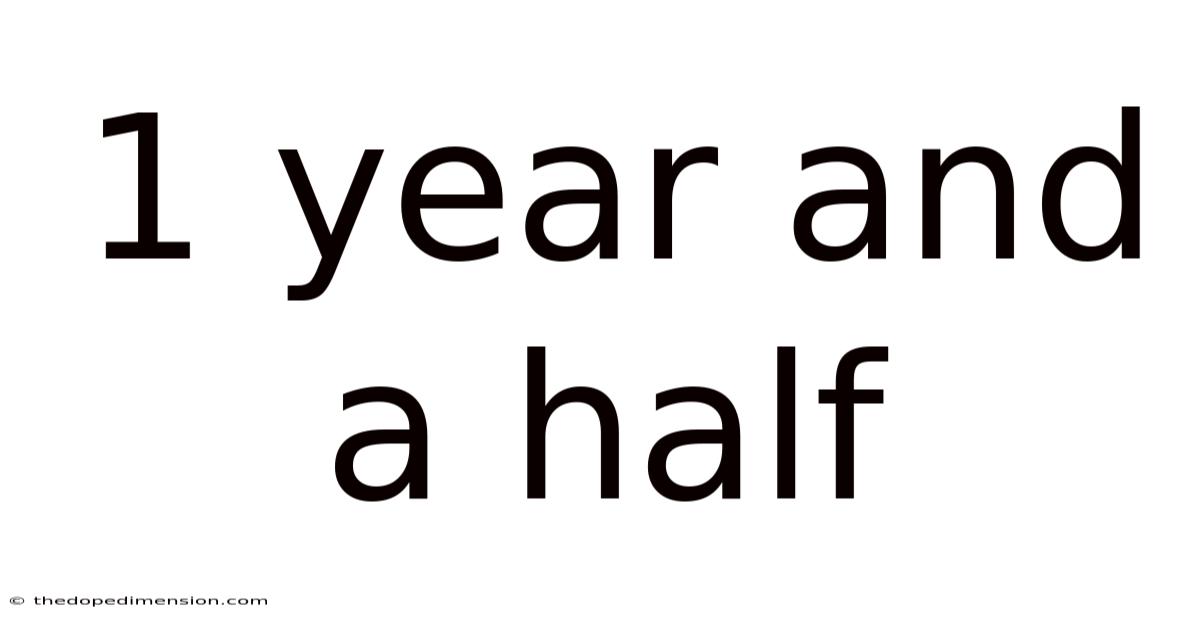 1 Year And A Half