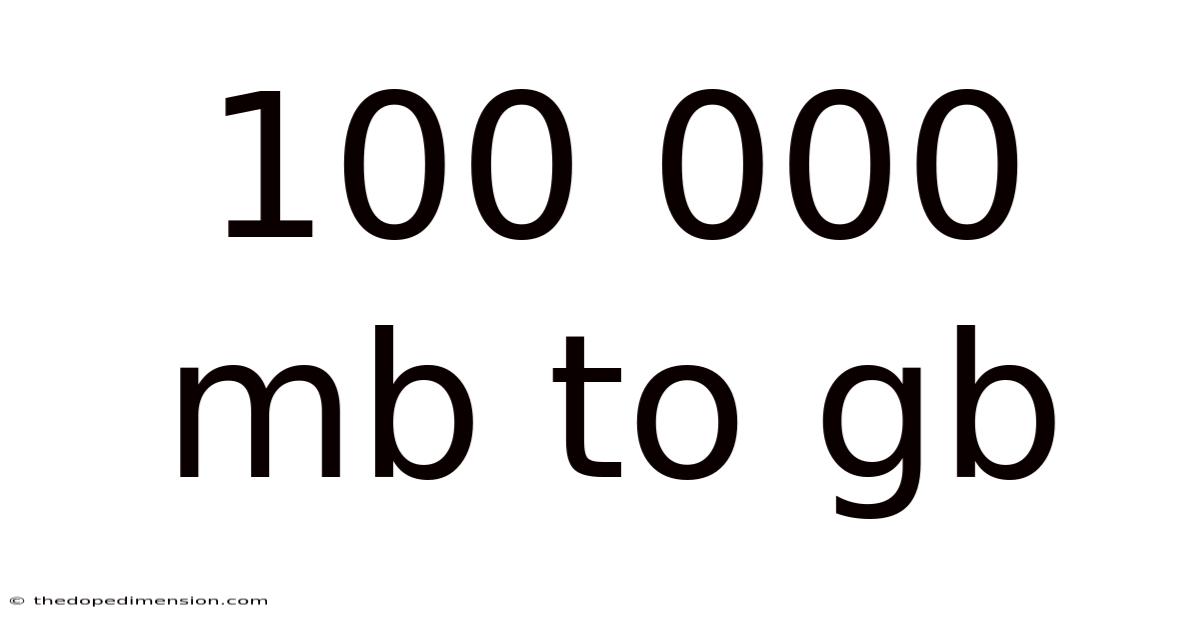 100 000 Mb To Gb