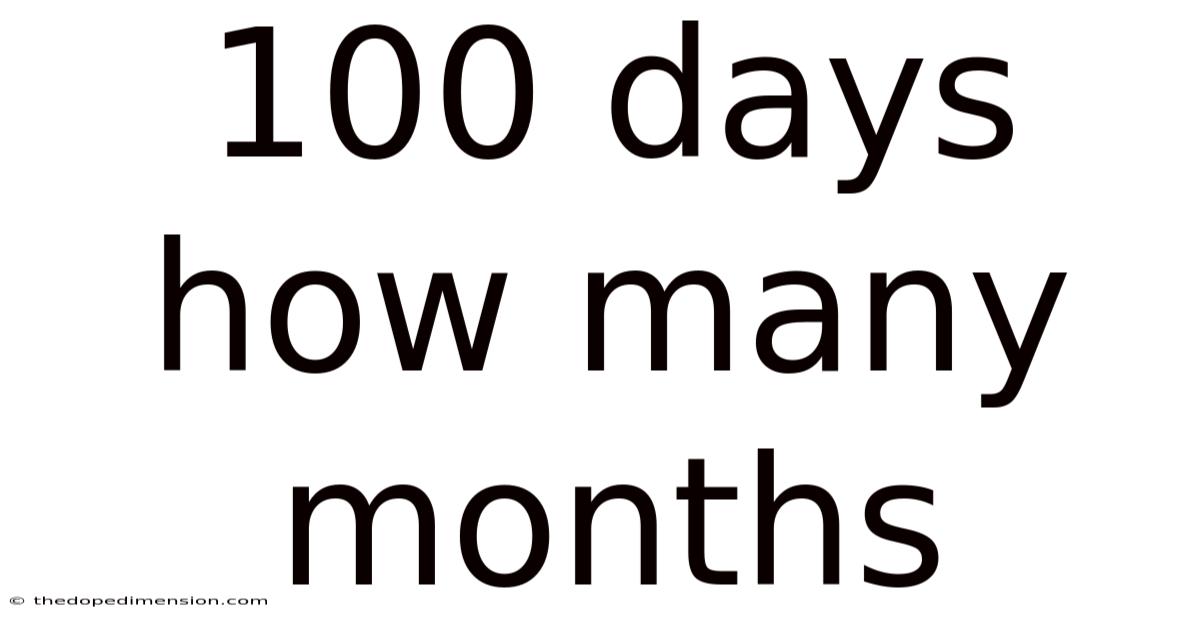 100 Days How Many Months