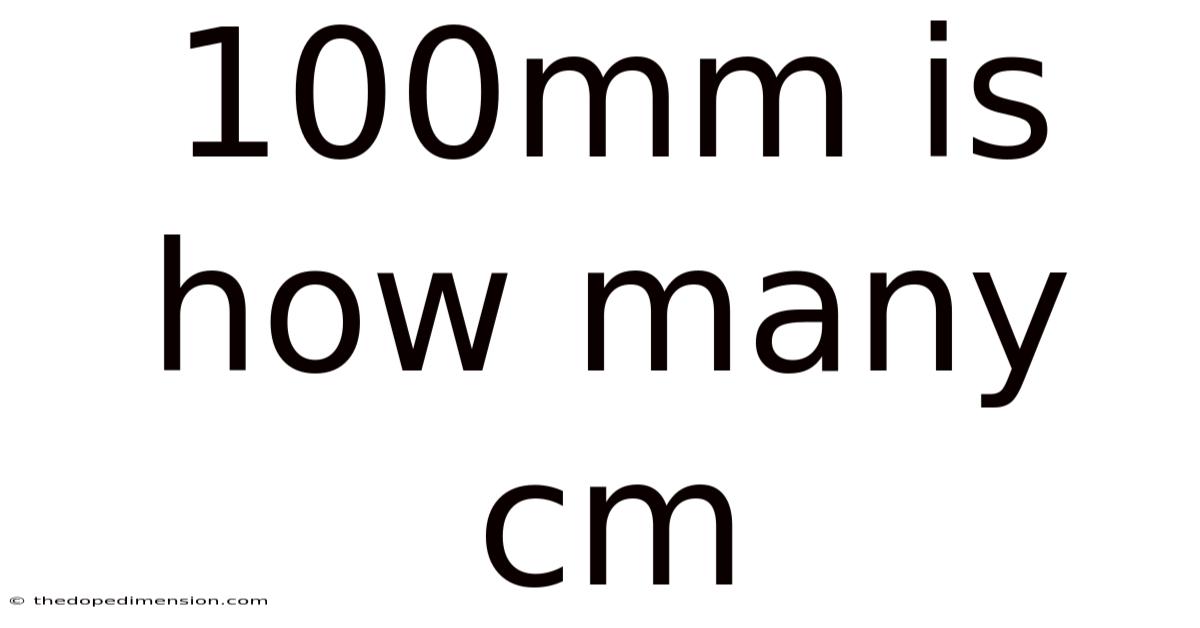 100mm Is How Many Cm