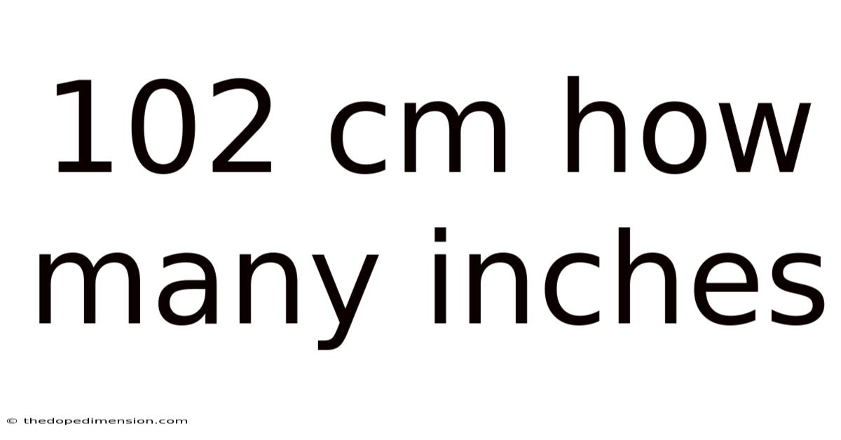 102 Cm How Many Inches