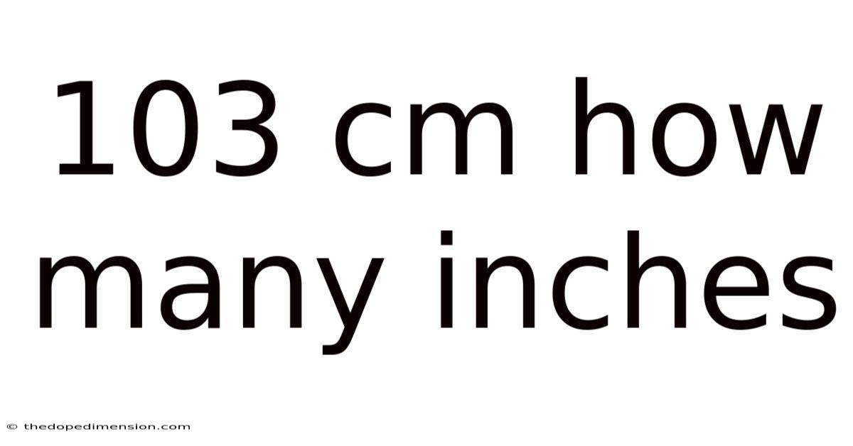 103 Cm How Many Inches
