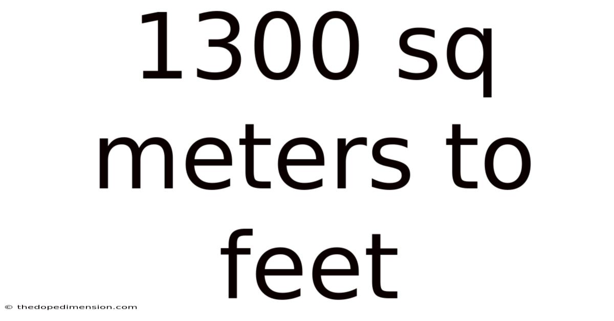1300 Sq Meters To Feet