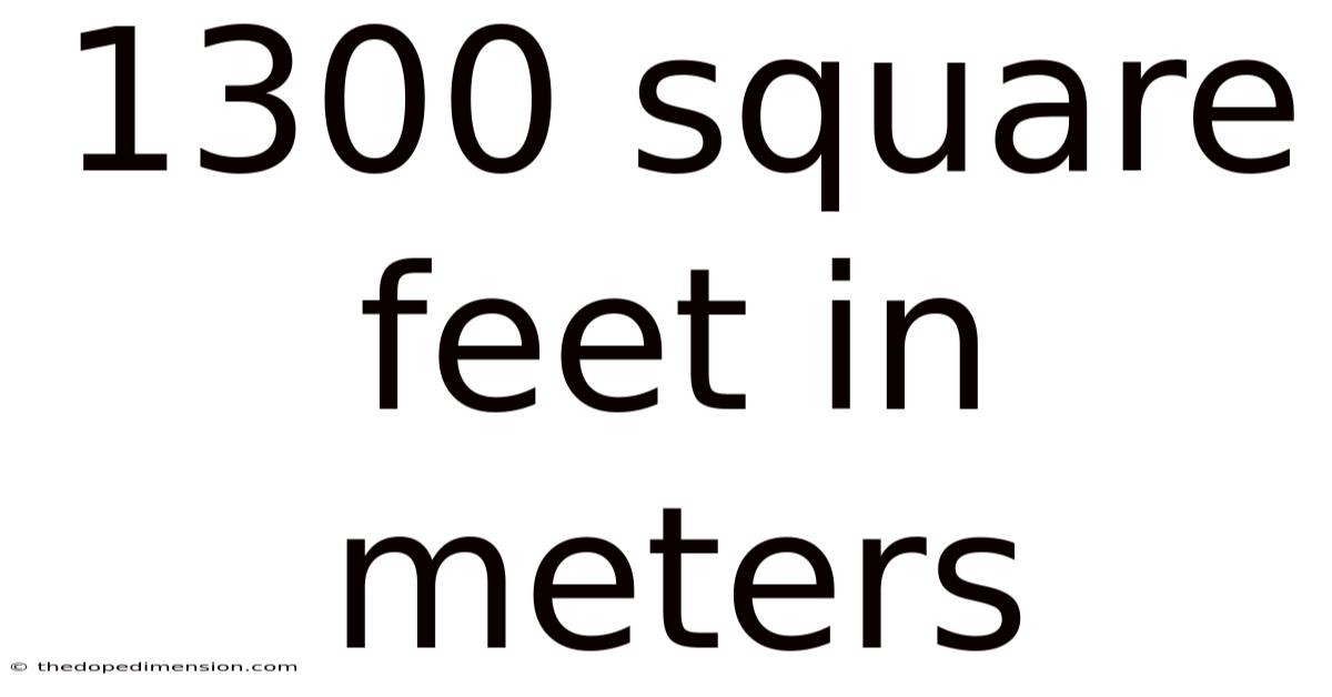 1300 Square Feet In Meters