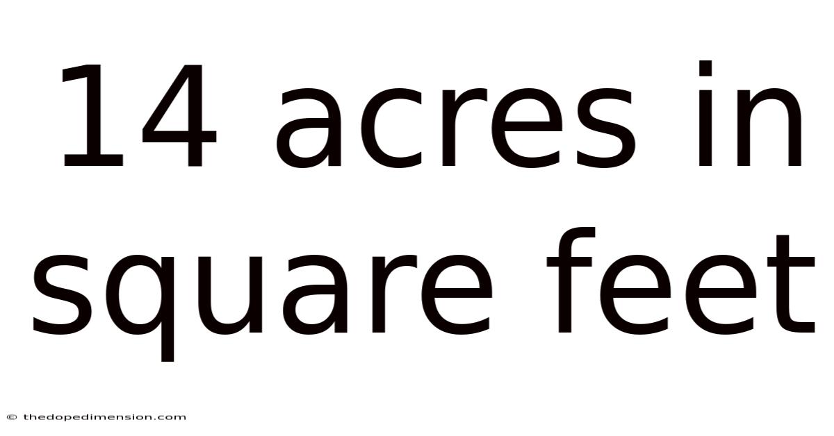 14 Acres In Square Feet