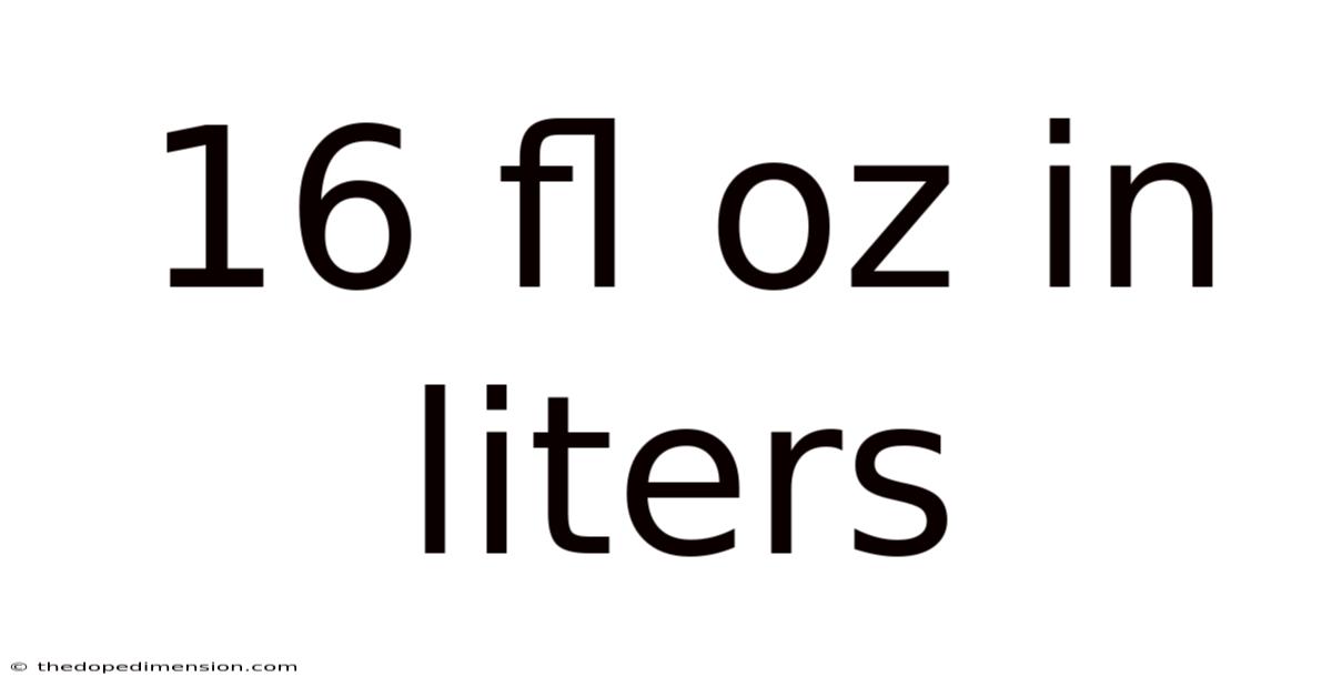 16 Fl Oz In Liters