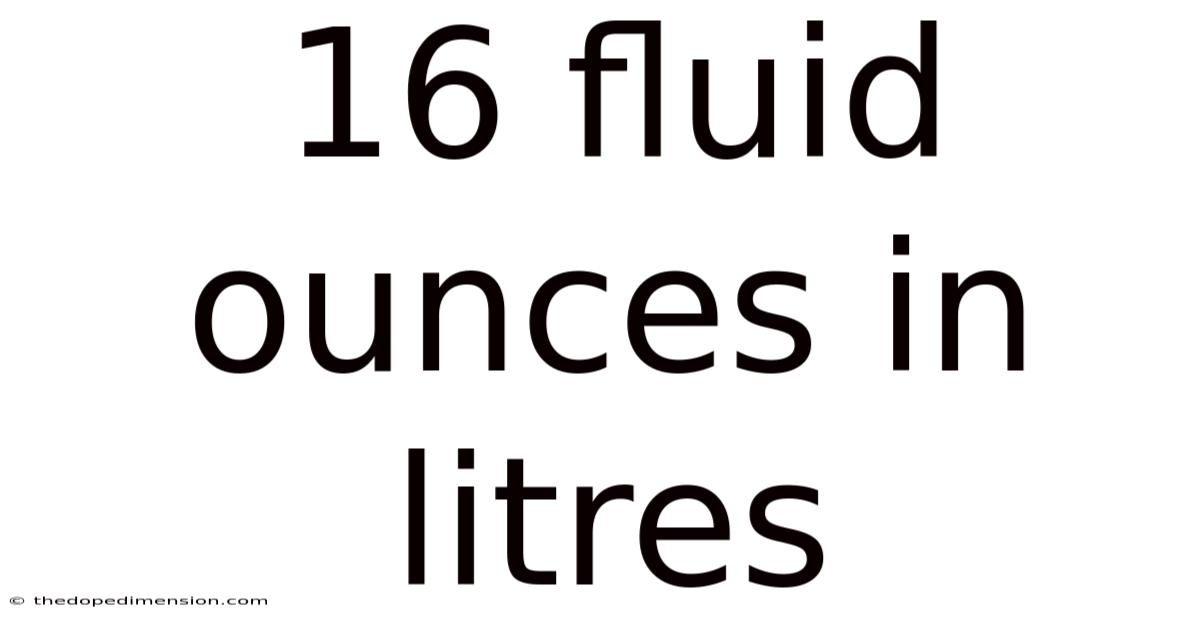 16 Fluid Ounces In Litres