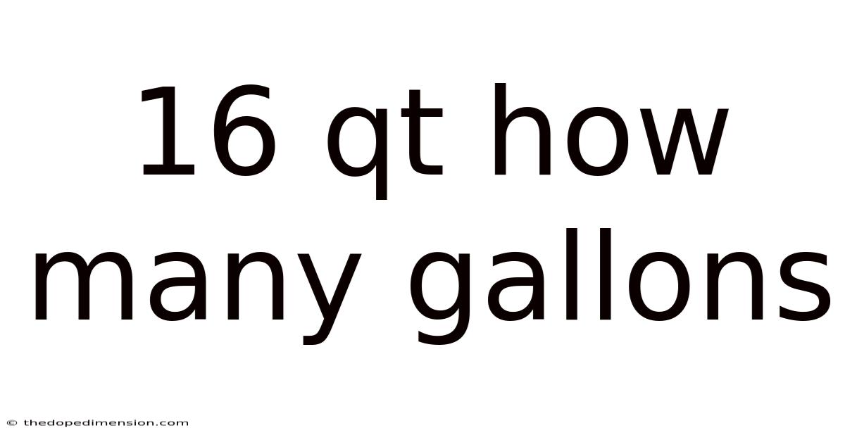 16 Qt How Many Gallons