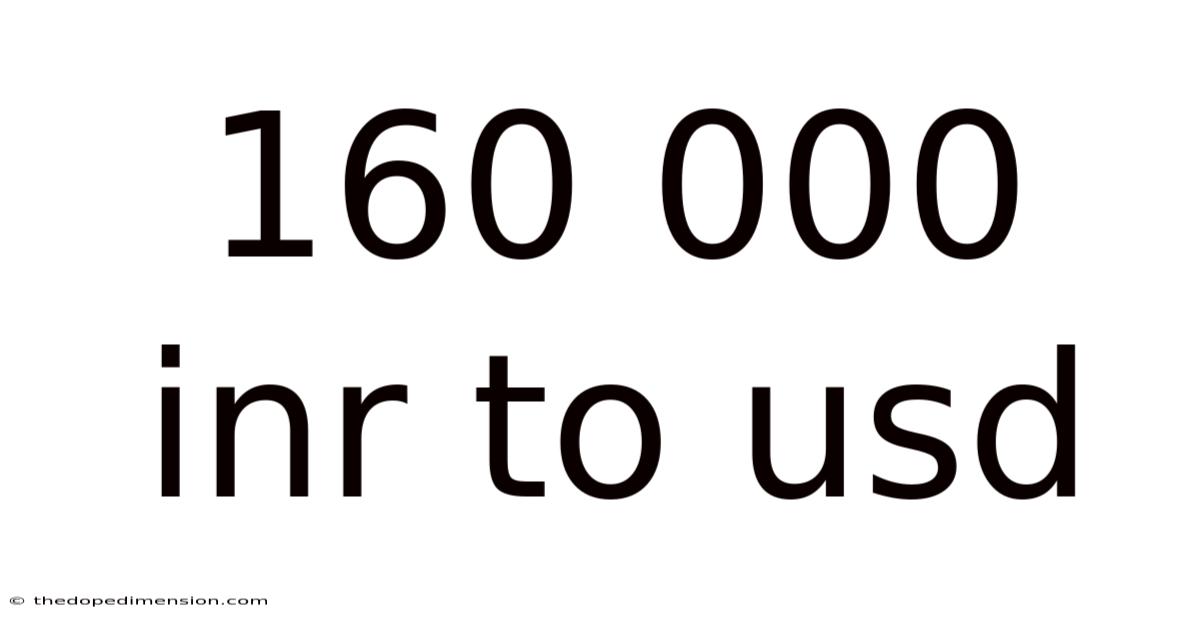 160 000 Inr To Usd