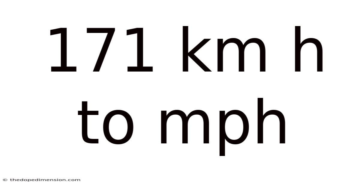171 Km H To Mph