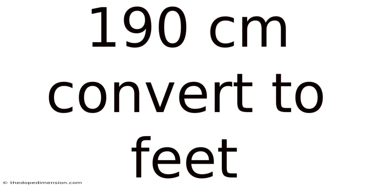 190 Cm Convert To Feet