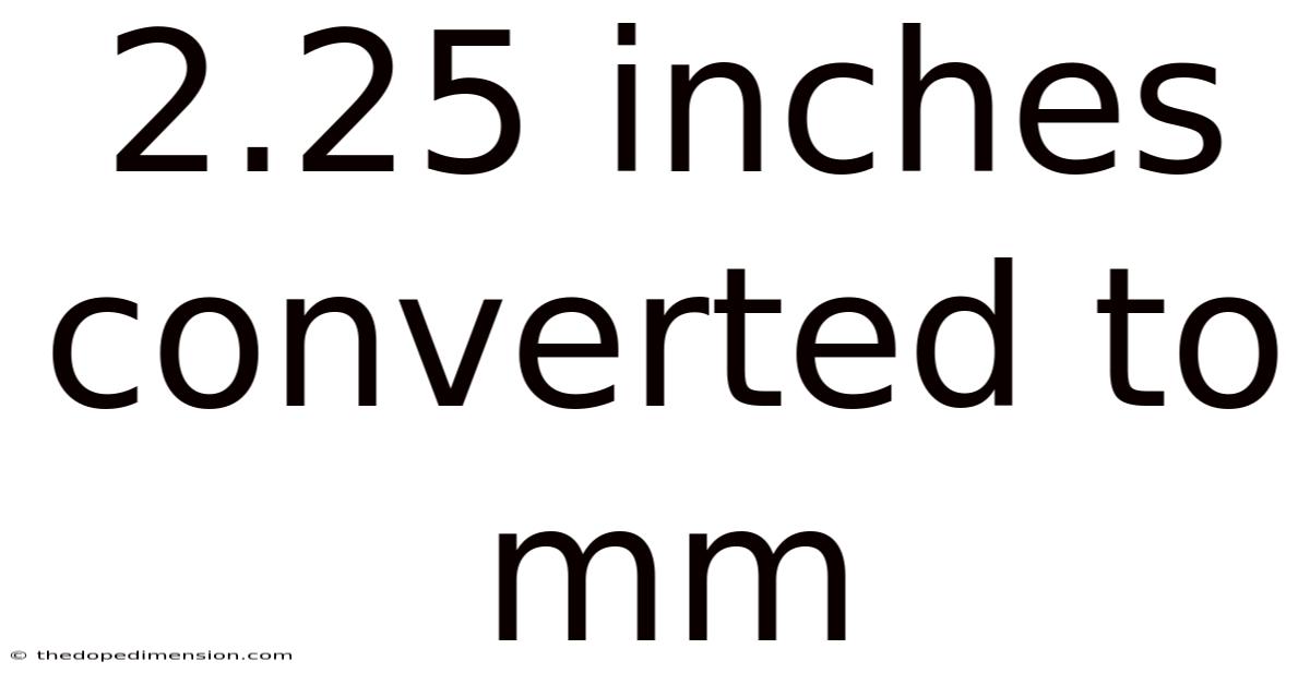 2.25 Inches Converted To Mm