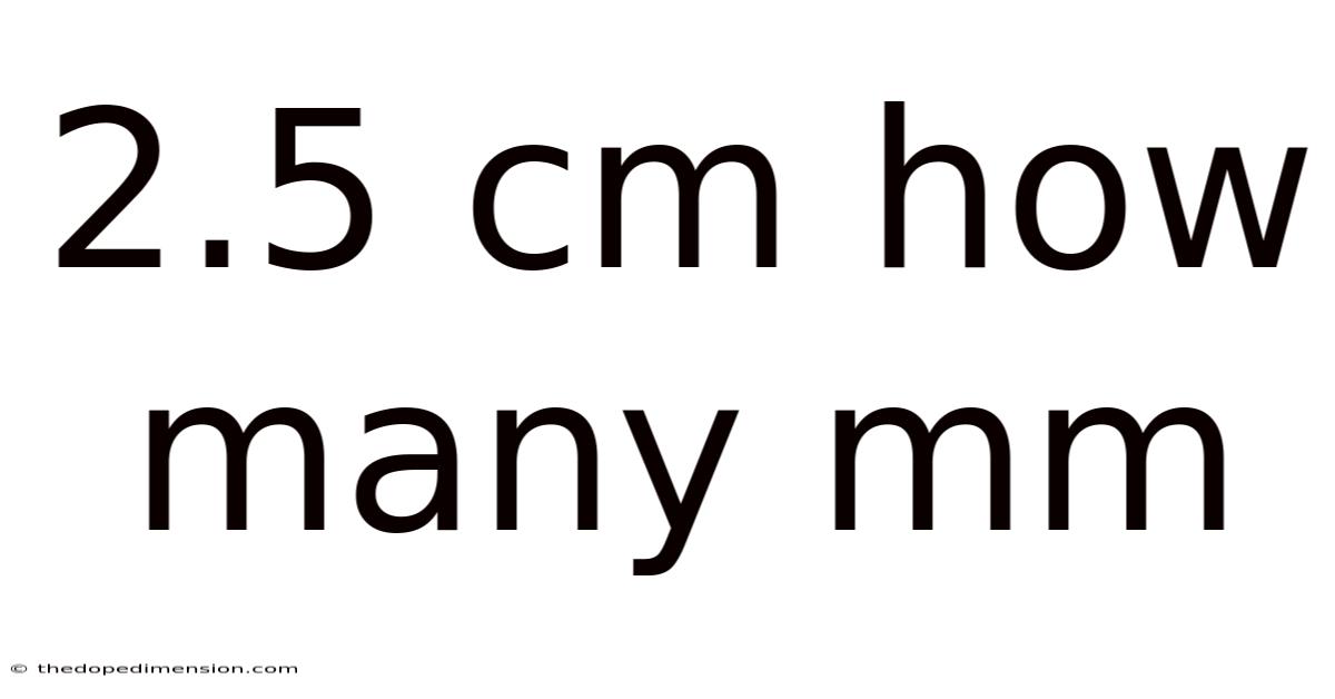 2.5 Cm How Many Mm