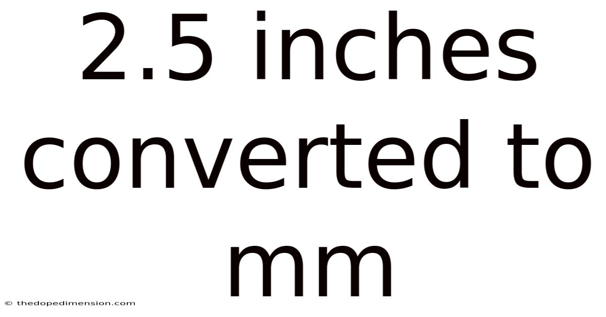 2.5 Inches Converted To Mm
