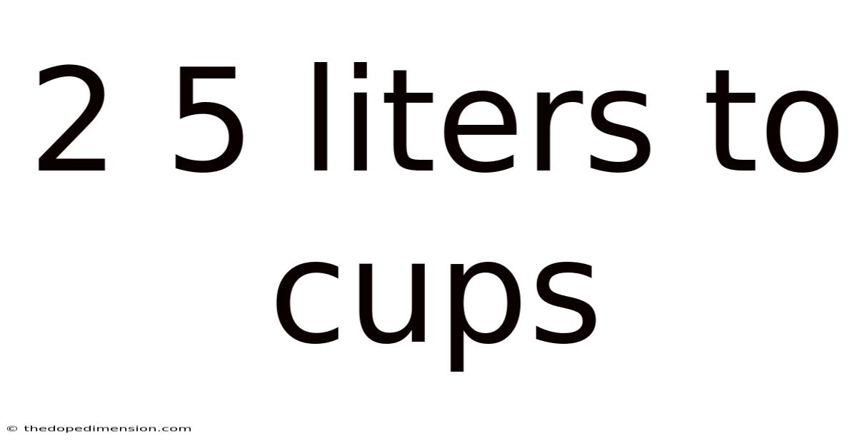 2 5 Liters To Cups
