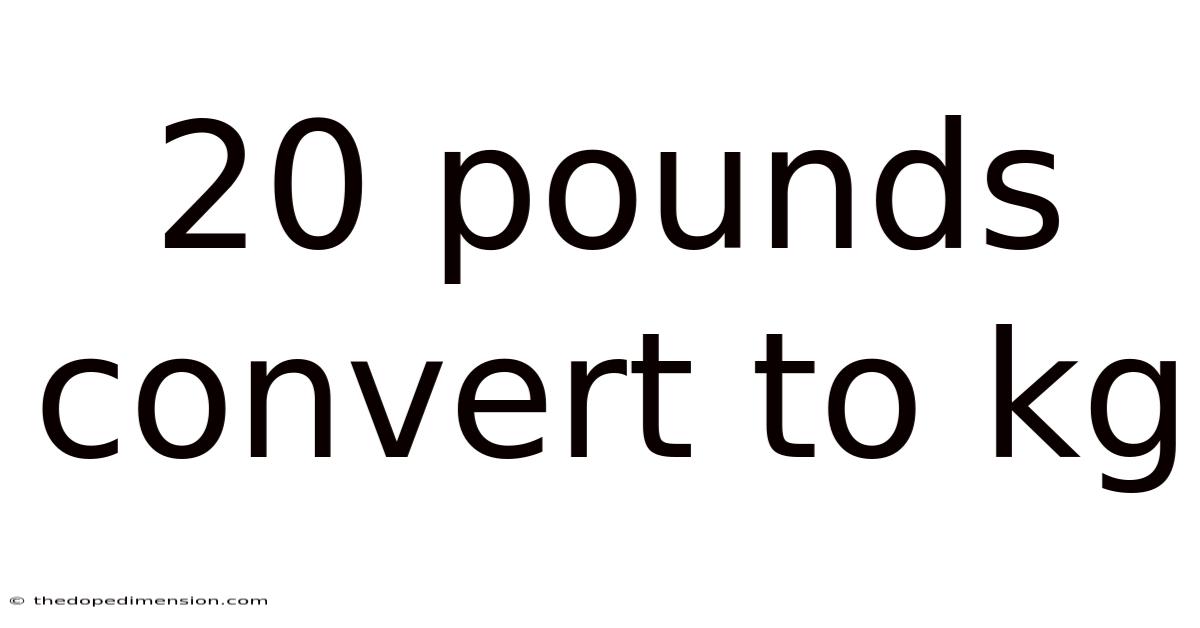 20 Pounds Convert To Kg