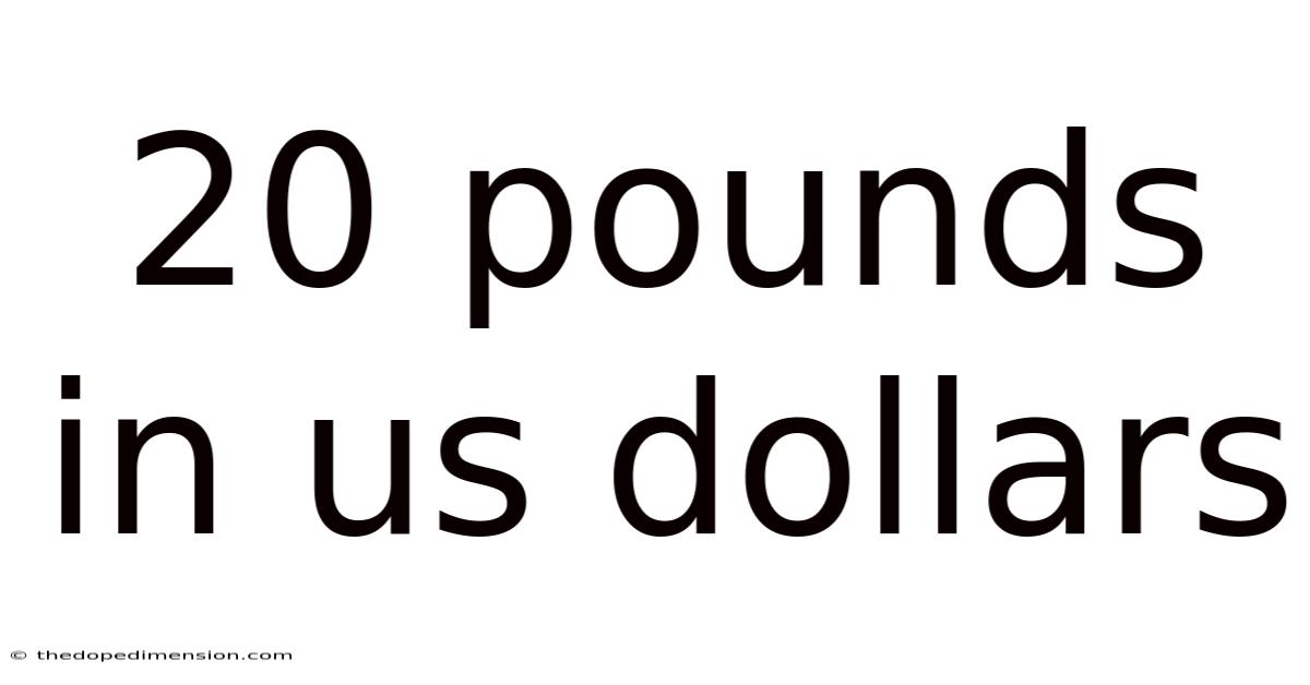 20 Pounds In Us Dollars