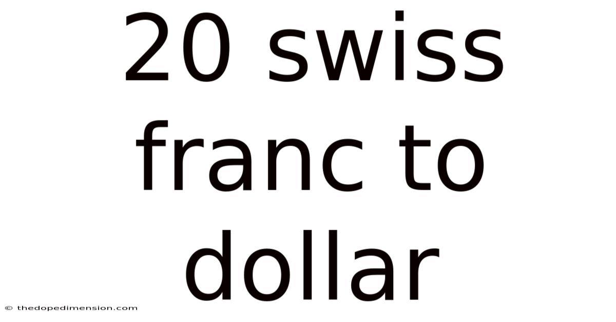 20 Swiss Franc To Dollar