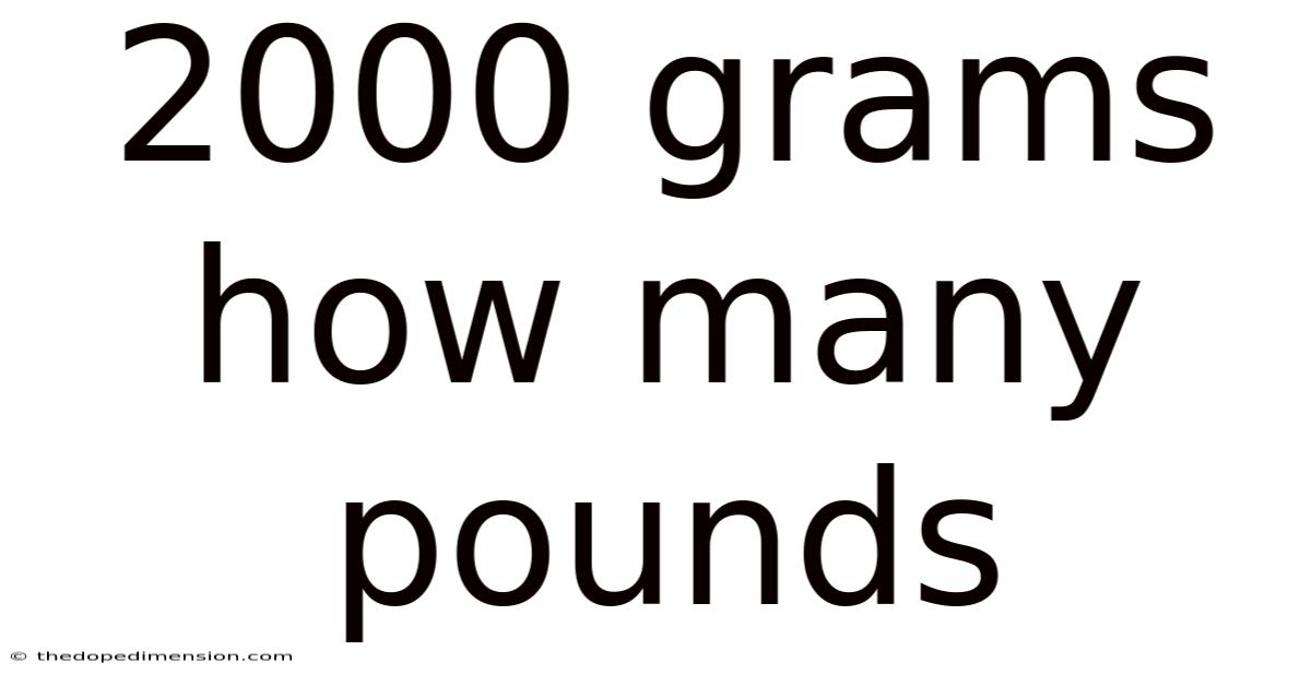 2000 Grams How Many Pounds