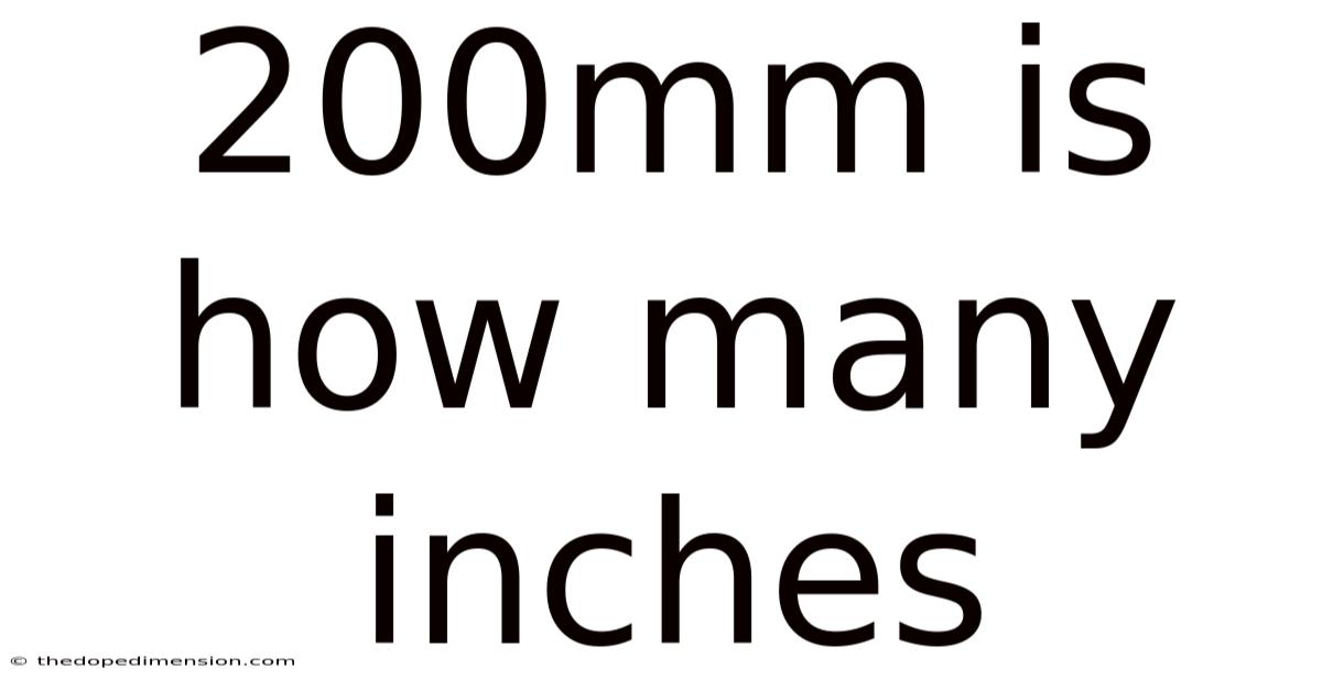 200mm Is How Many Inches