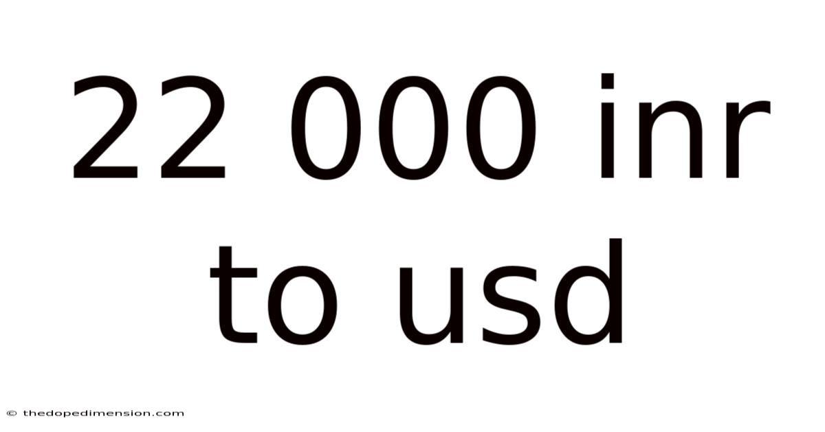 22 000 Inr To Usd