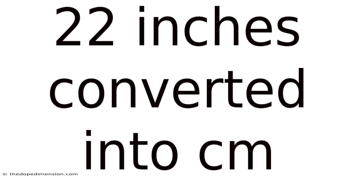22 Inches Converted Into Cm