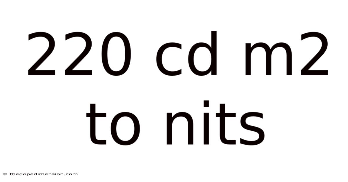 220 Cd M2 To Nits