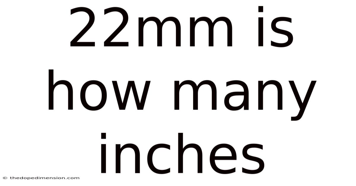 22mm Is How Many Inches