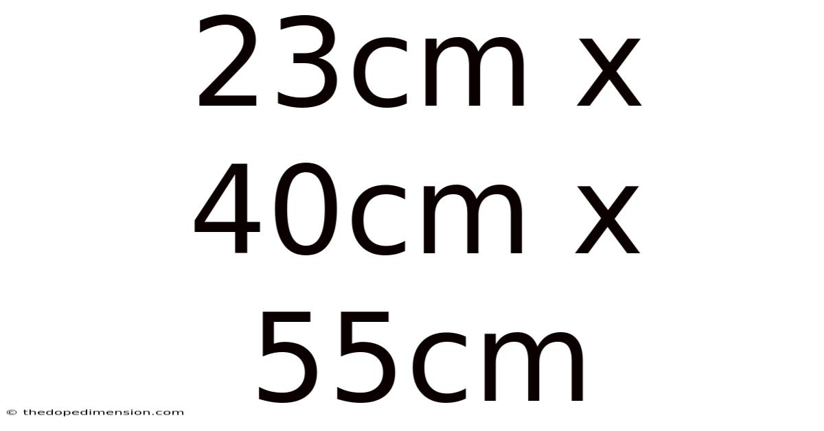 23cm X 40cm X 55cm