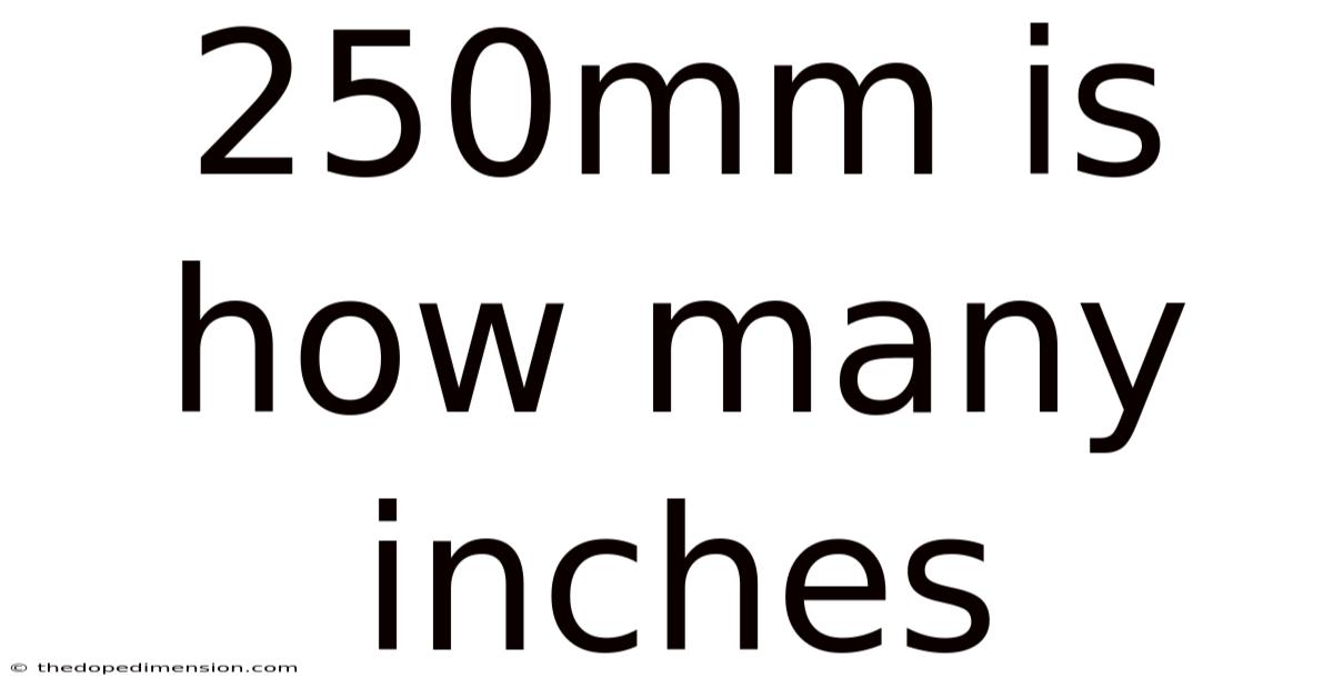 250mm Is How Many Inches