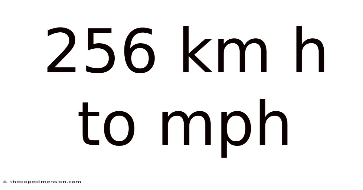 256 Km H To Mph