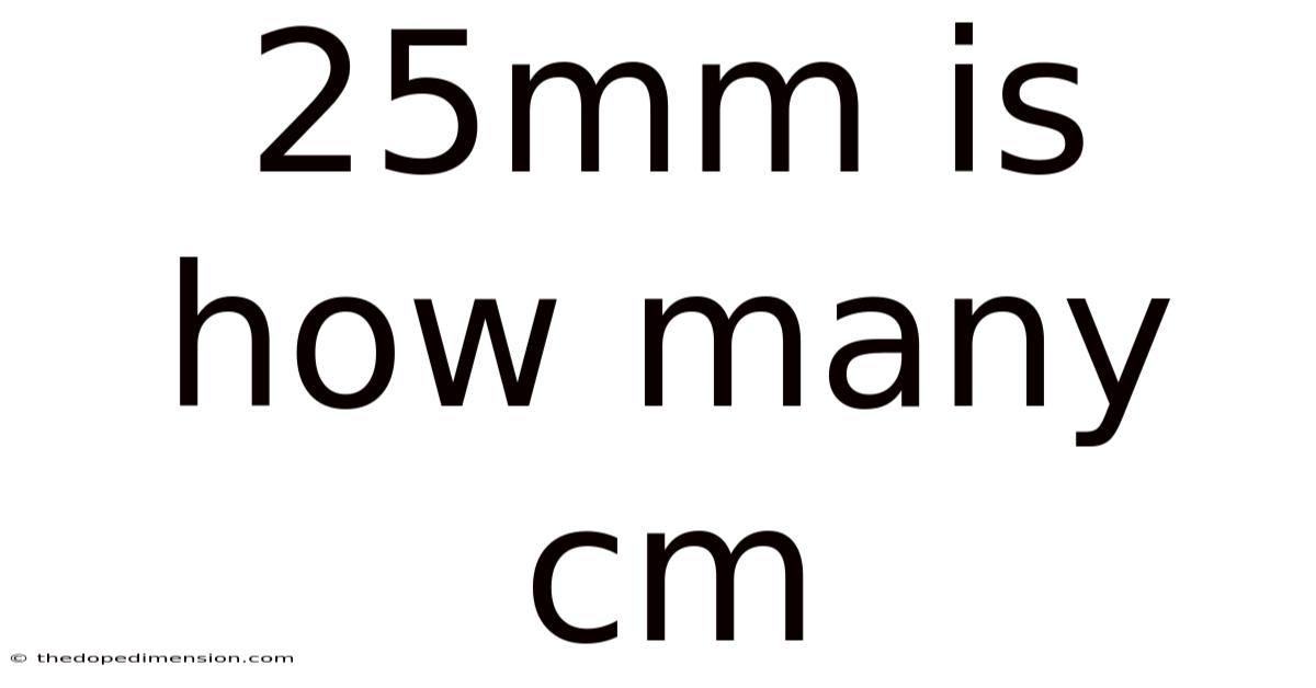 25mm Is How Many Cm