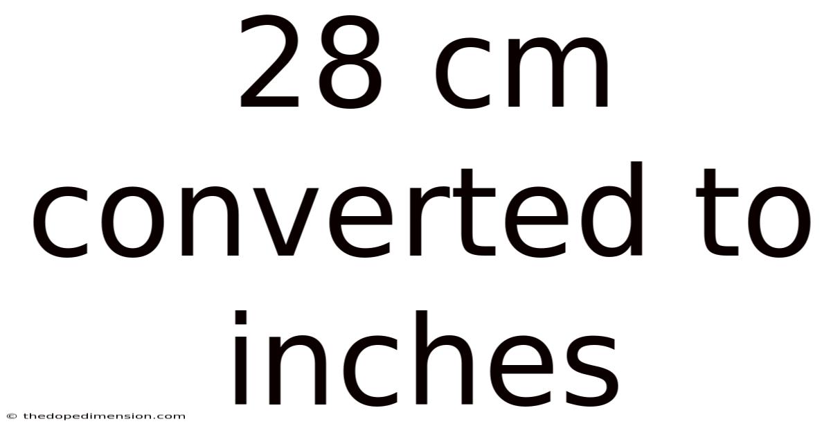 28 Cm Converted To Inches