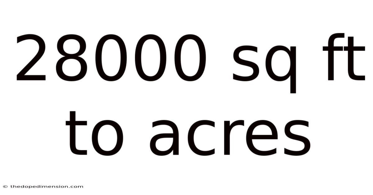 28000 Sq Ft To Acres