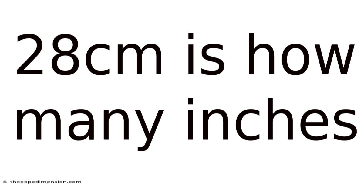 28cm Is How Many Inches