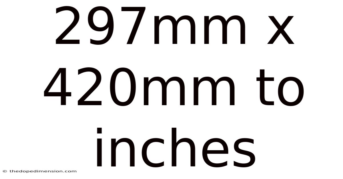 297mm X 420mm To Inches