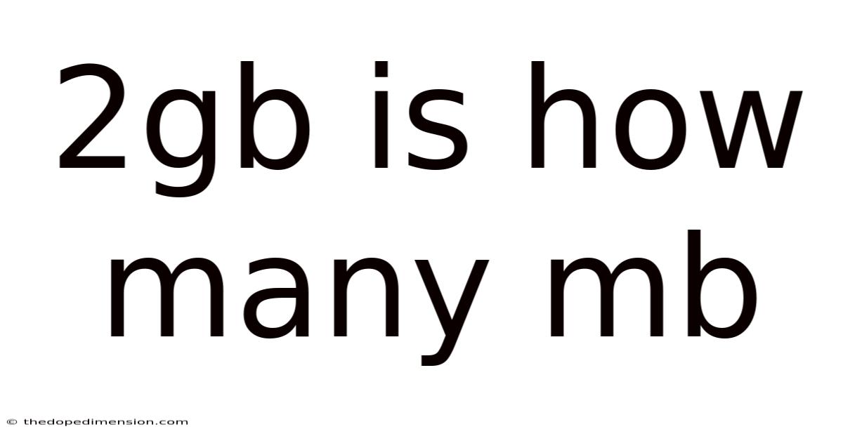 2gb Is How Many Mb