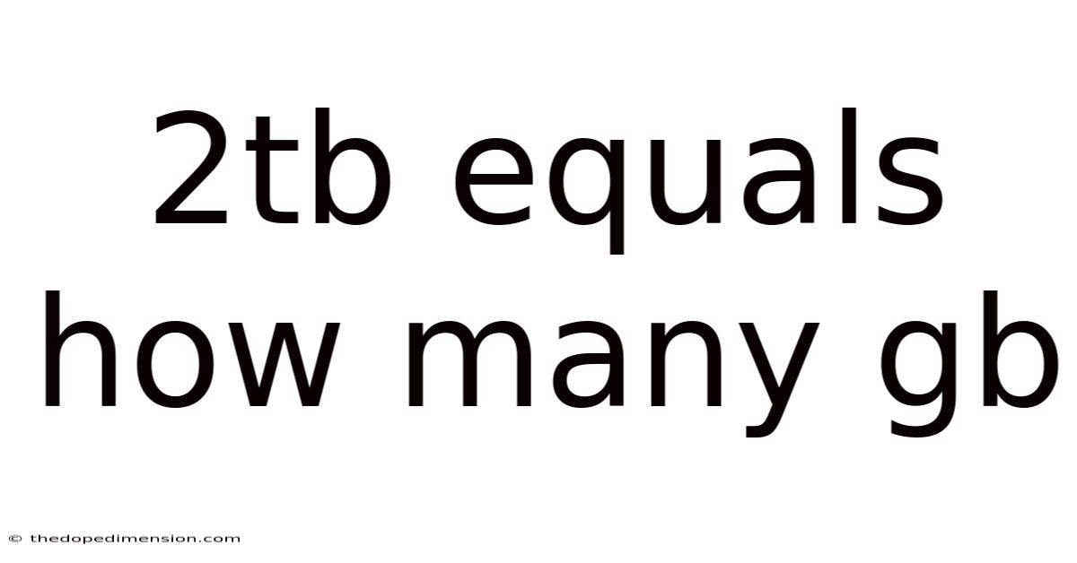 2tb Equals How Many Gb