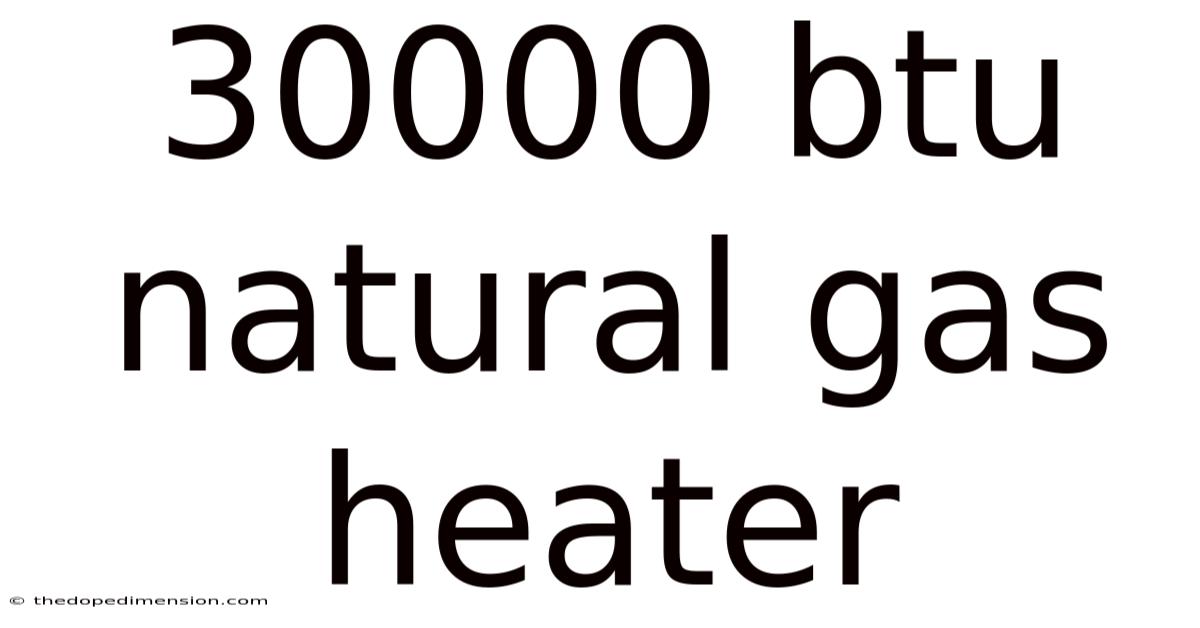 30000 Btu Natural Gas Heater