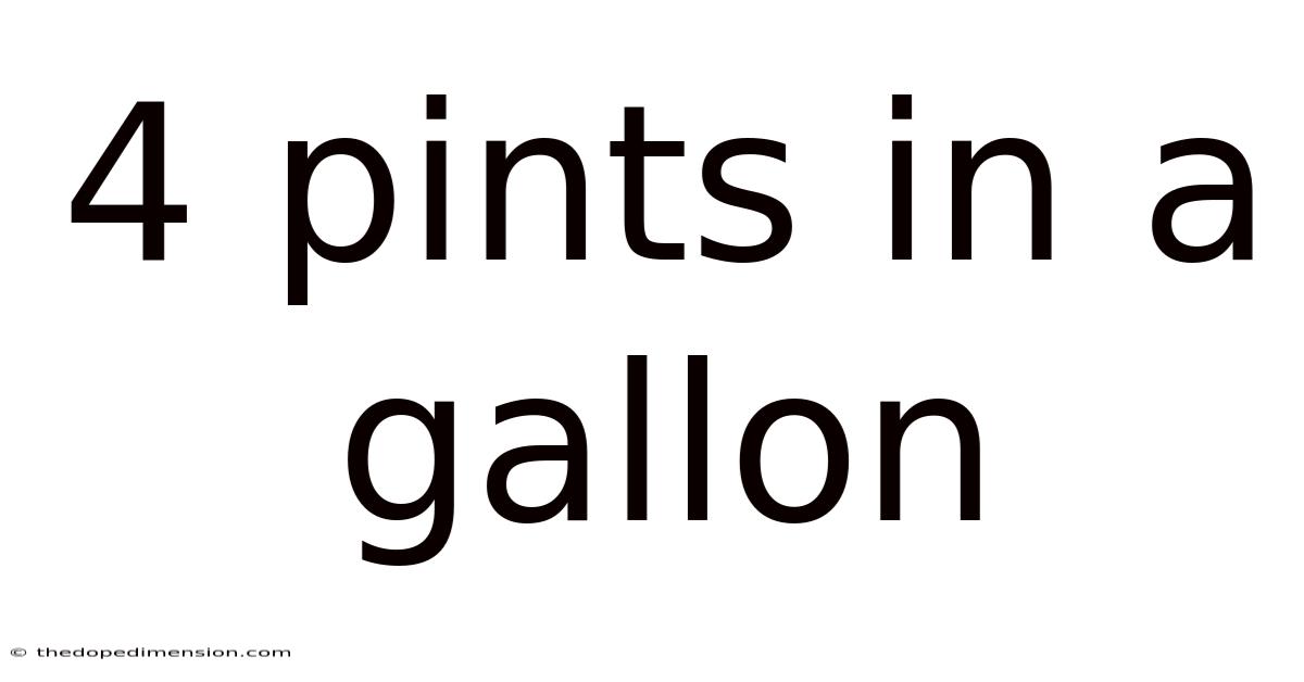 4 Pints In A Gallon